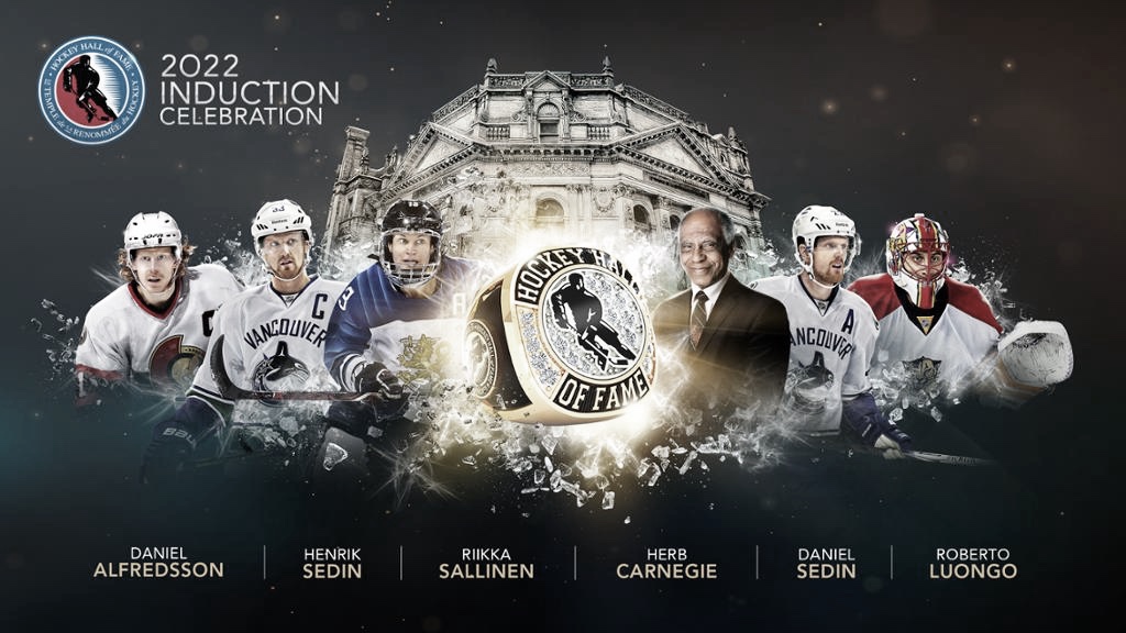 Los hermanos Sedin, Luongo y Alfredsson entran en el Hall of Fame de la NHL
