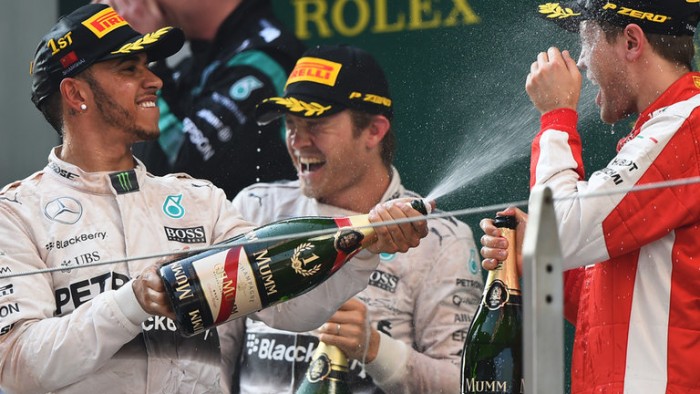 Rosberg: "Bellissimo vincere in Italia". Hamilton: "Partenza decisiva". Vettel: "Lavoriamo per avvicinarci".