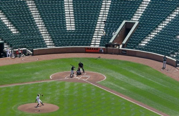 Orioles Beat White Sox in an Empty Camden Yards