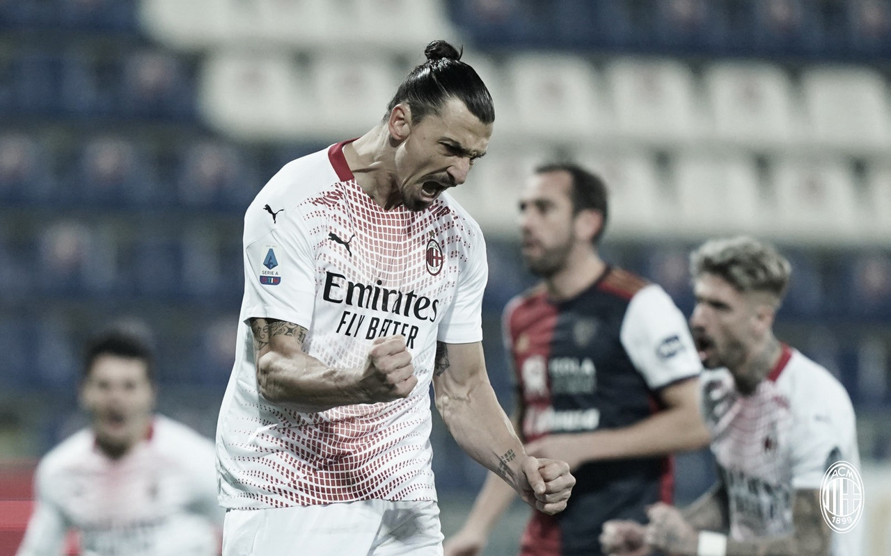 Com dois gols de Ibrahimovic, Milan vence Cagliari e permanece líder na Serie A