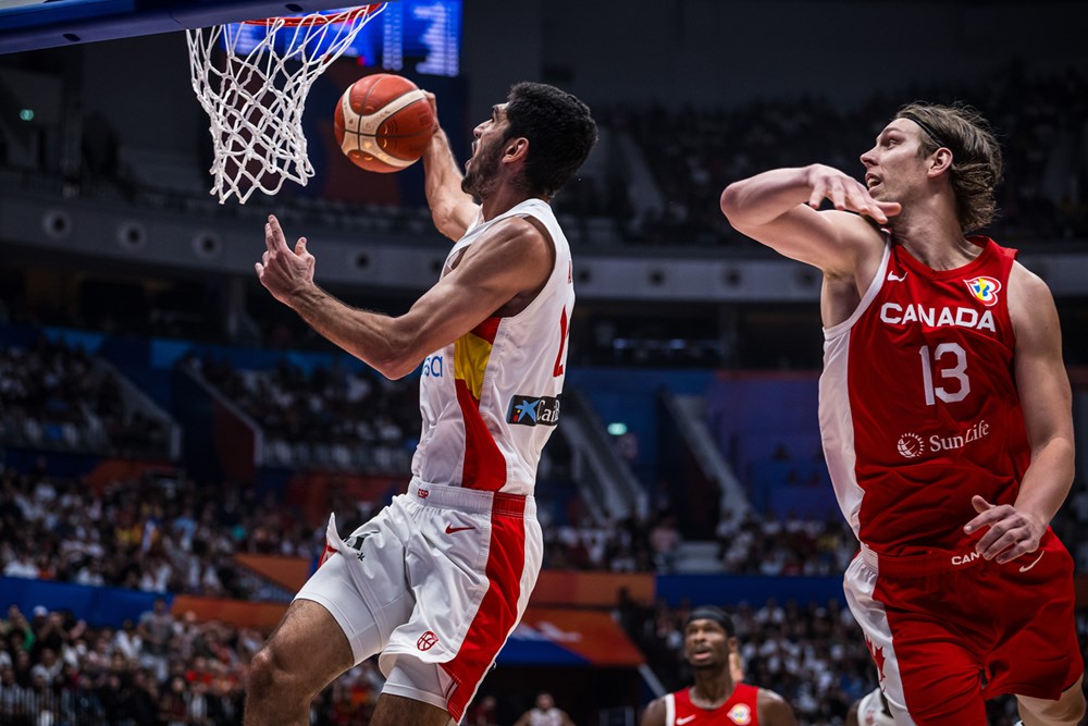 Highlights and baskets of Spain 85-88 Canada in FIBA World Cup 2023