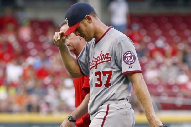 Struggling Strasburg to DL with neck tightness. Taylor Hill recalled from Syracuse (AAA)