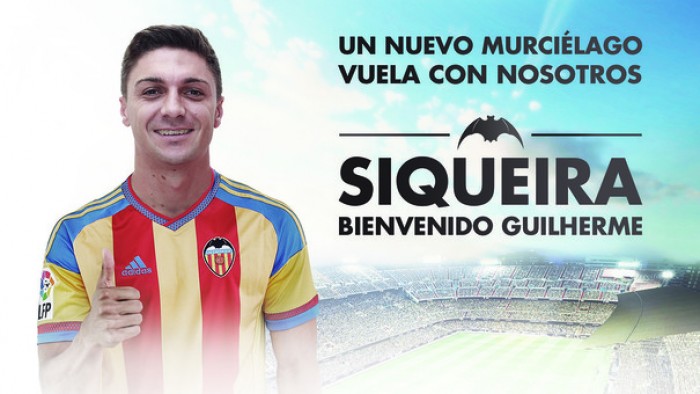 Siqueira llega cedido hasta el año 2017 al Valencia C.F.