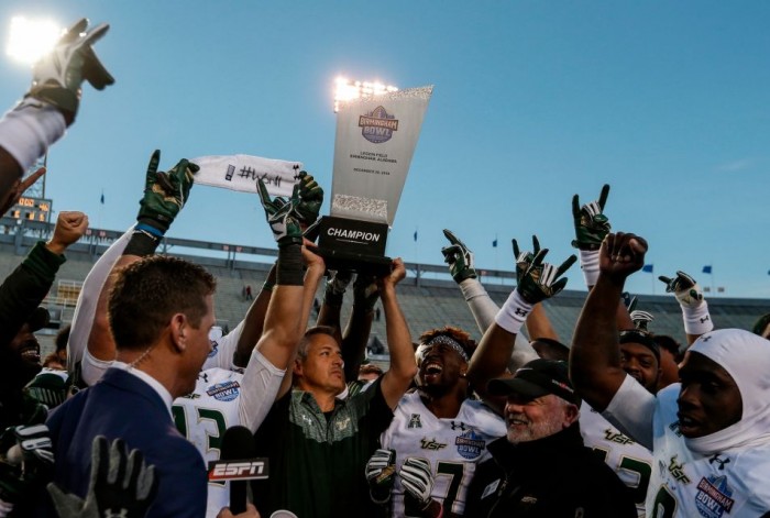 South Florida wins wild Birmingham Bowl over South Carolina 46-39 in overtime