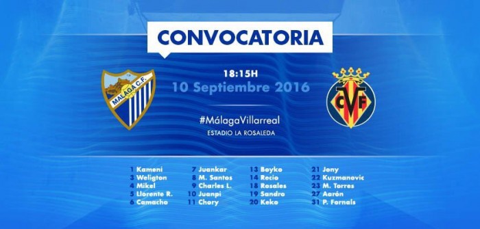Juande convoca a 20 jugadores para el partido contra el Villarreal
