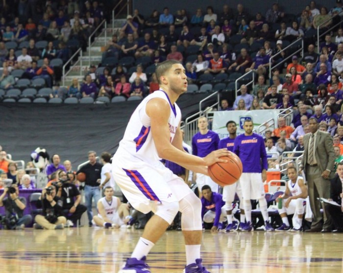 Doing It All: Guard Duo Of D.J. Balentine & Jaylon Brown Out-Performs Southern Illinois' Anthony Beane In Evansville Purple Aces Victory