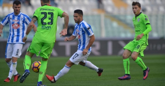 Serie A - Il Pescara riprende il Cagliari nel finale: 1-1 all'Adriatico