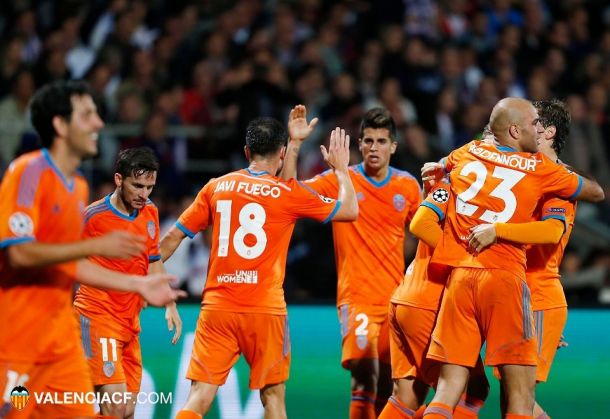 Olympique de Lyon - Valencia CF: Puntuaciones del Valencia CF, jornada 2 UEFA Champions League