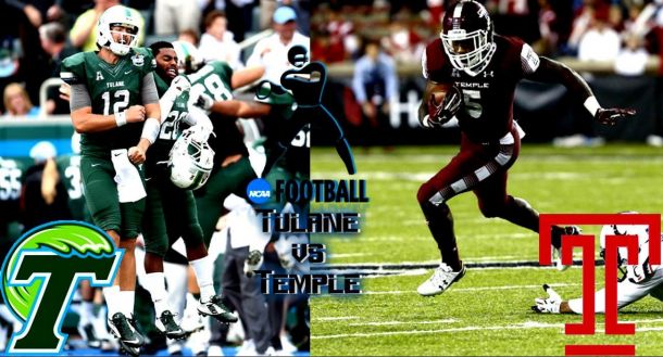 Temple Owls - Tulane Green Wave 2015 College Football Score (49-10)