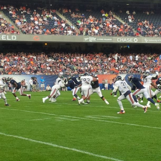 The 2014 Chicago Bears Make Their First Appearance At Soldier Field