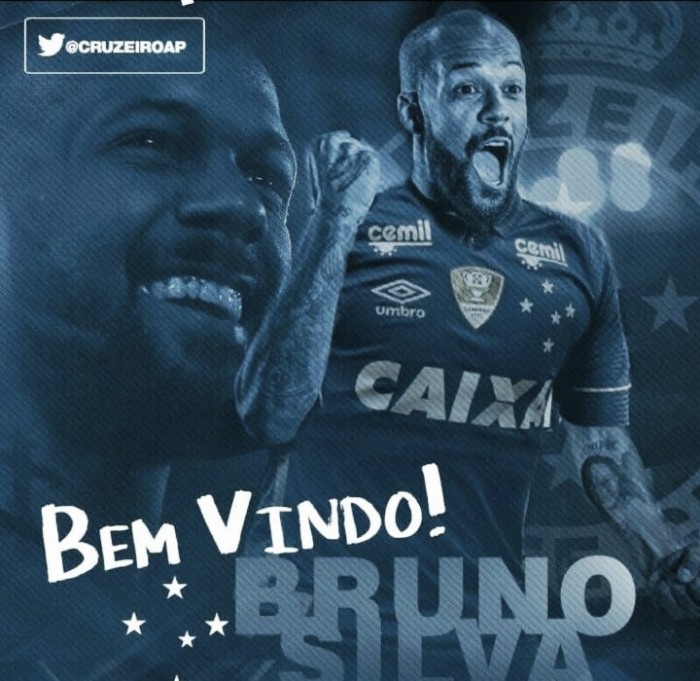 Bruno Silva comemora acerto com Cruzeiro em rede social: "Cheguei"