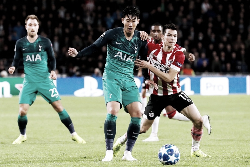 Com final eletrizante, PSV e Tottenham empatam na Holanda e veem classificação complicar na UCL Com final eletrizante, PSV e Tottenham empatam na Holanda e veem classificação complicar na UCL
