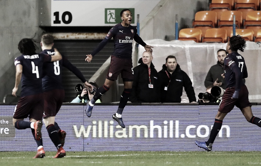 Com time reserva, Arsenal bate Blackpool e avança na FA Cup Com time reserva, Arsenal bate Blackpool e avança na FA Cup