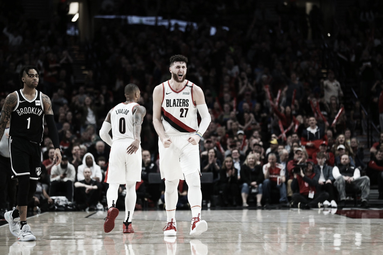 NBA: Portland Blazers ganó en doble tiempo extra a los Nets