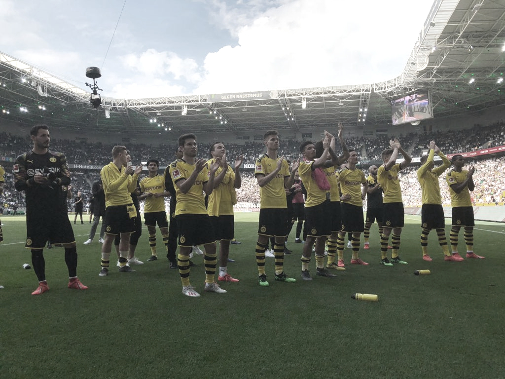 Não deu! Dortmund vence M'gladbach, mas fica com o vice da Bundesliga Não deu! Dortmund vence M'gladbach, mas fica com o vice da Bundesliga