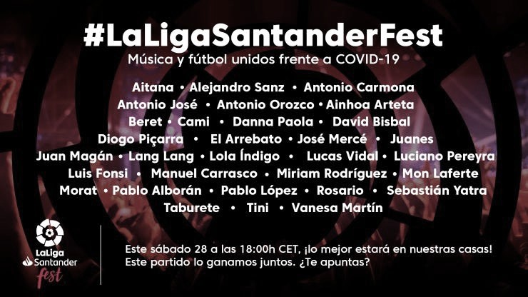 La Liga Santander Fest, el festival solidario de música y fútbol