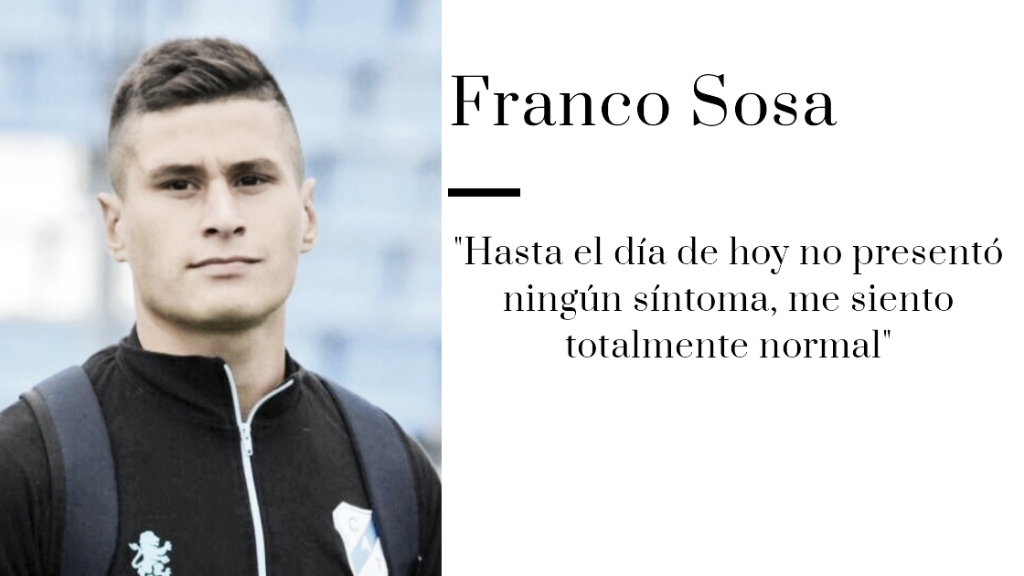 Entrevista. Franco Sosa: "Fue el primer hisopado y ahora estoy cumpliendo el aislamiento" Entrevista. Franco Sosa: "Fue el primer hisopado y ahora estoy cumpliendo el aislamiento"