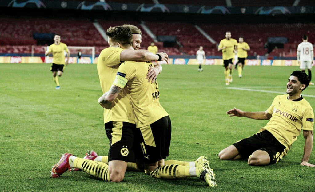 Haaland brilha, e Borussia Dortmund abre vantagem sobre Sevilla nas oitavas da Champions