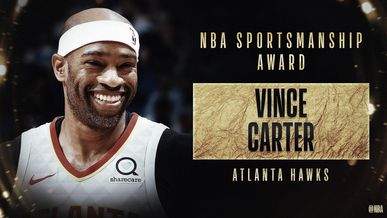 Carter Wins NBA Sportsmanship Award