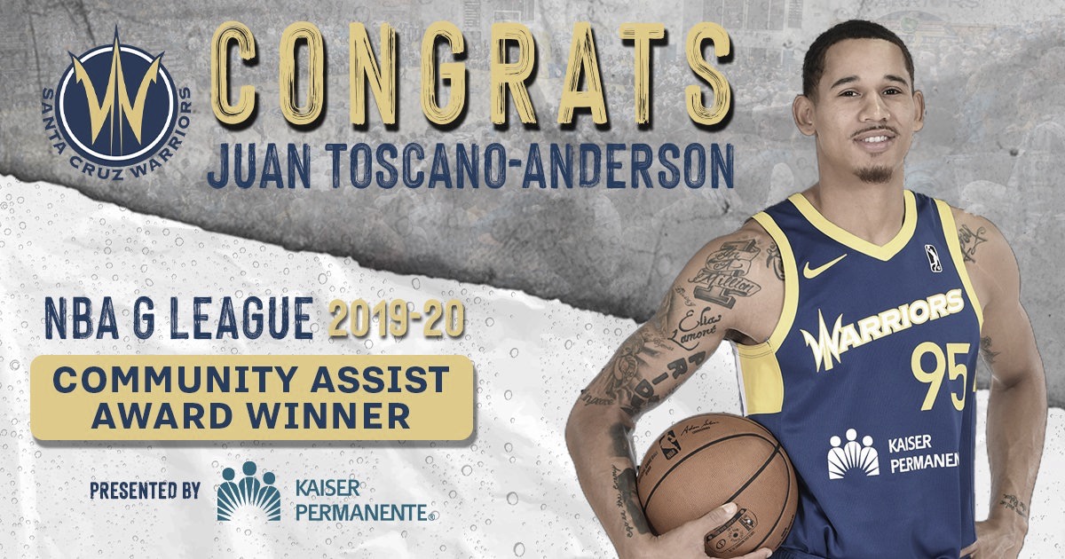 Toscano-Anderson Named NBA G-League Community Assist Award
