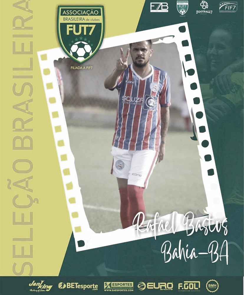 Destaque no Fut7 do Bahia, Rafael Bastos comemora convocação à Copa do Mundo