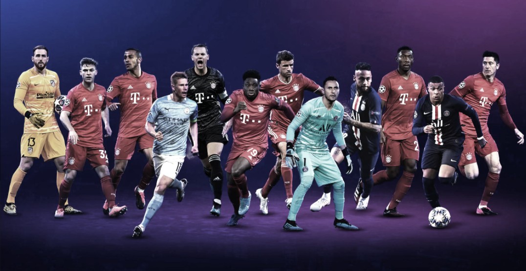 Uefa divulga listas de indicados aos prêmios por posição da Champions League 2019-20