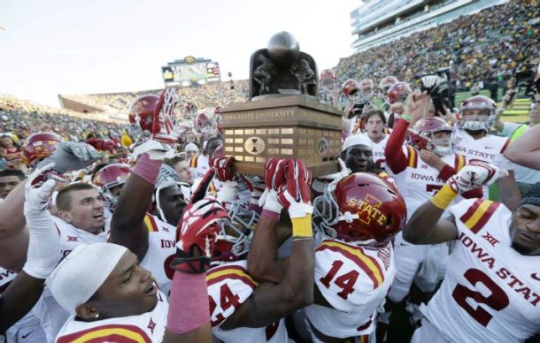 Iowa State Captures The Cy-Hawk Trophy On Last Second Field Goal