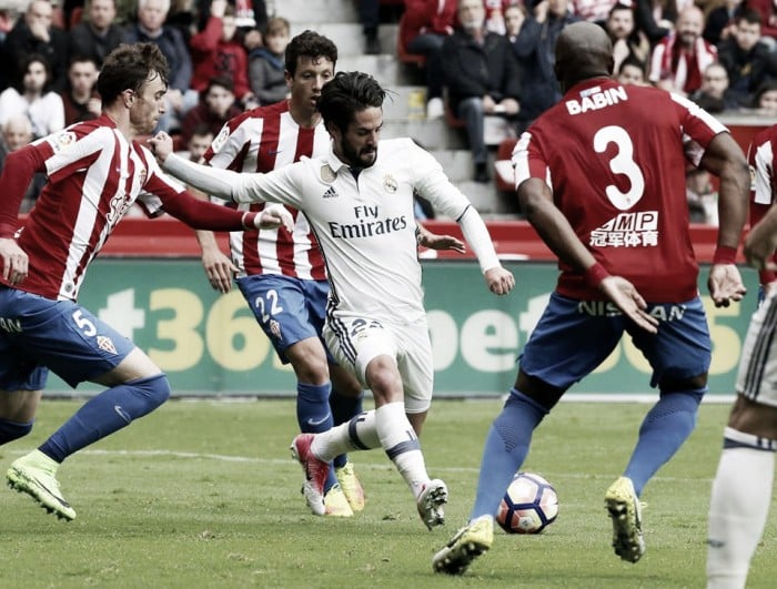 Liga, Isco regala al Real una vittoria batticuore a Gijòn (2-3)