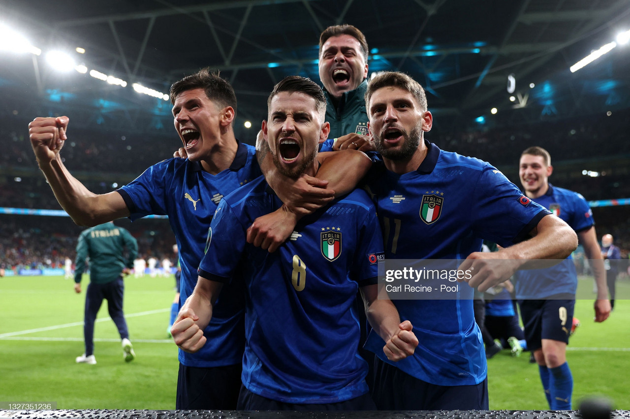 Italy 1(4)-(2)1 Spain: Jorginho scores winning penalty to send Italy to Euro 2020 final 