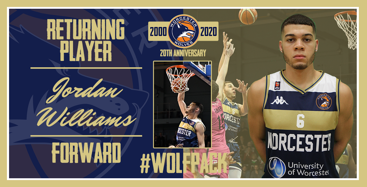 Worcester Wolves re-sign Power Forward Jordan Williams