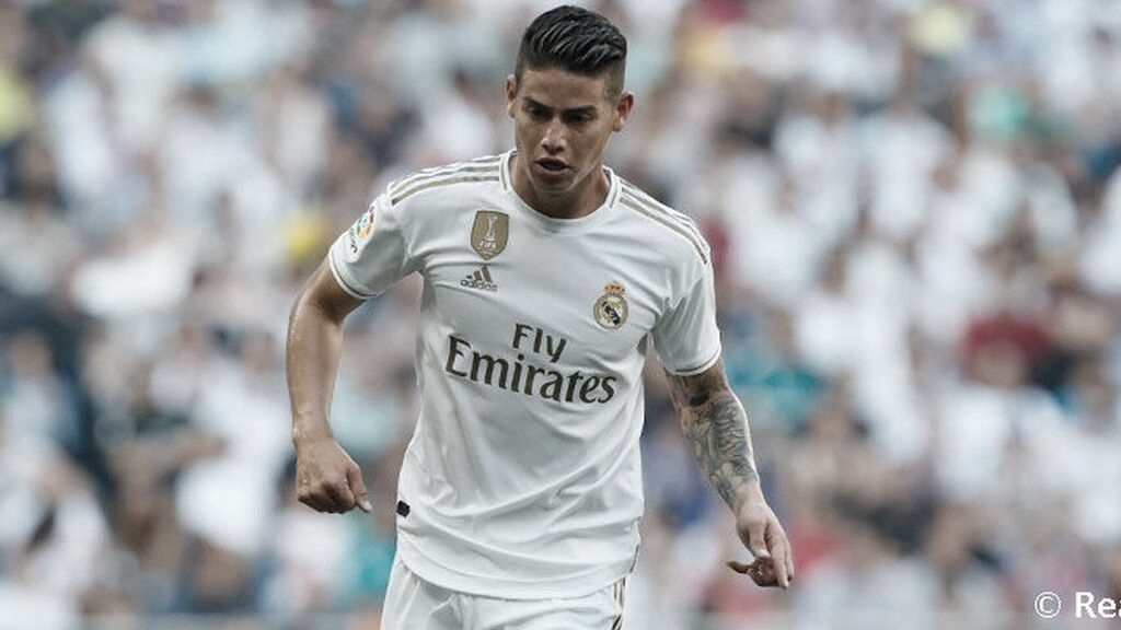 Un James contento en busca de su temporada en el Real Madrid Un James contento en busca de su temporada en el Real Madrid