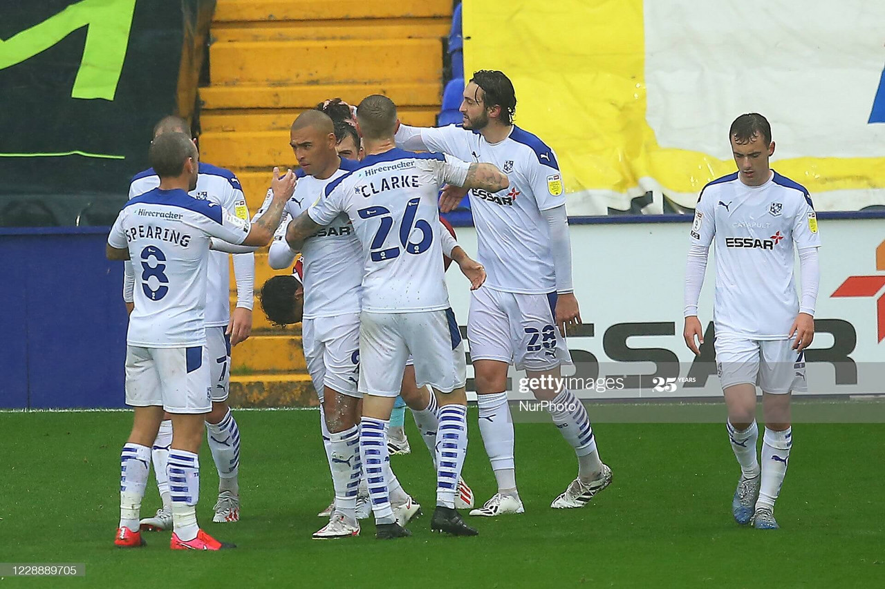 Tranmere Rovers 5-0 Grimsby Town: James Vaughan brace inspires Rovers to victory