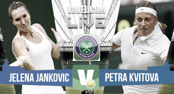 Resultado Jelena Jankovic - Petra Kvitova en Wimbledon 2015 (2-1)