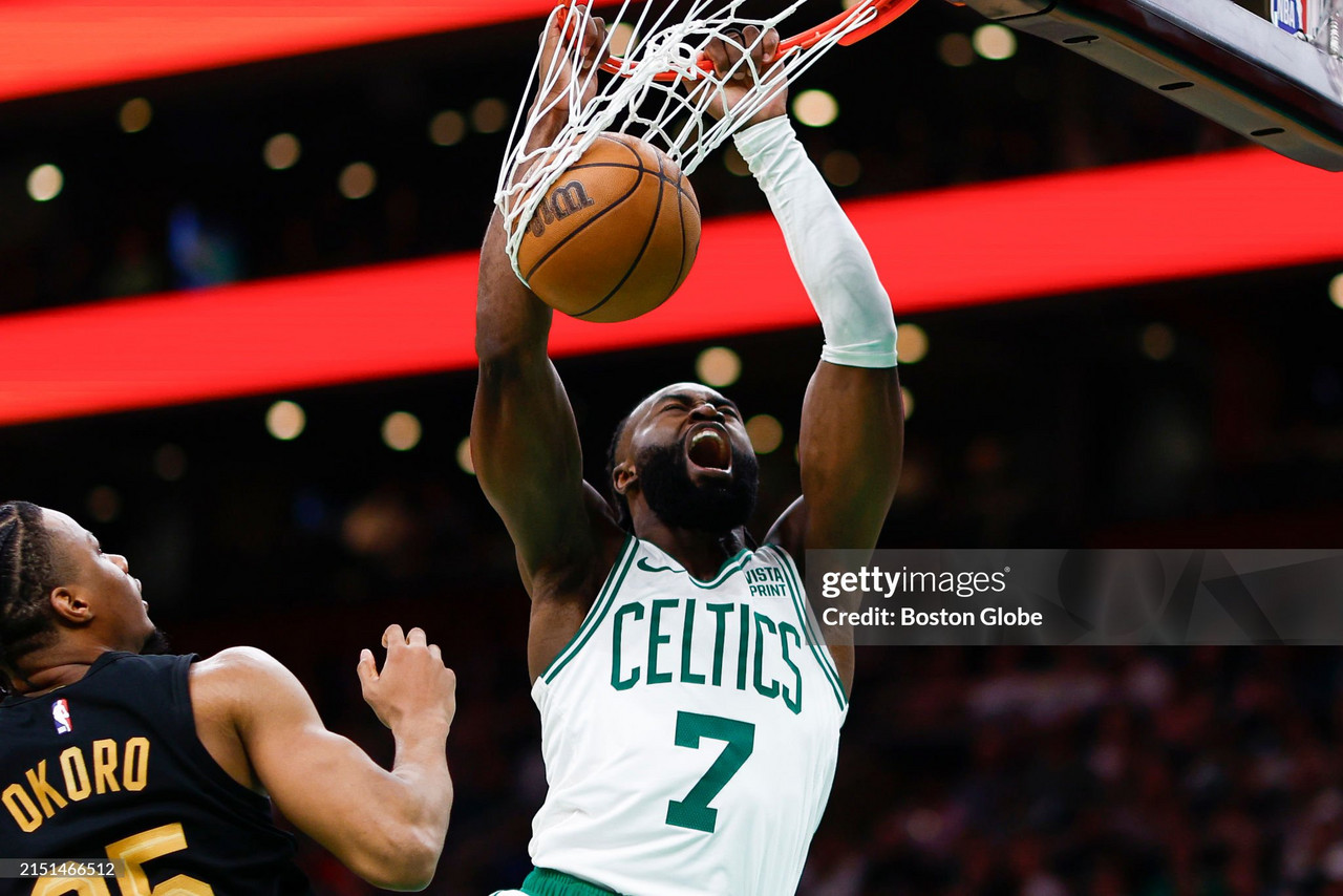 Brown bulldozes Cleveland Cavaliers as Boston Celtics take game one