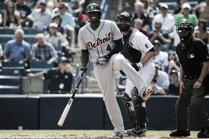 Detroit Tigers recall injury rehab assignment of outfielder Cameron Maybin