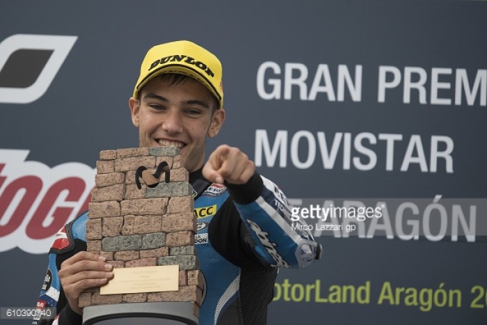 Navarro discusses his Moto3 win in Aragon