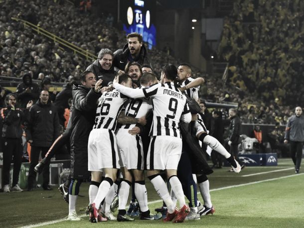 Borussia Dortmund (1) 0-3 (5) Juventus: Tevez and Morata send Bianconeri into the quarters