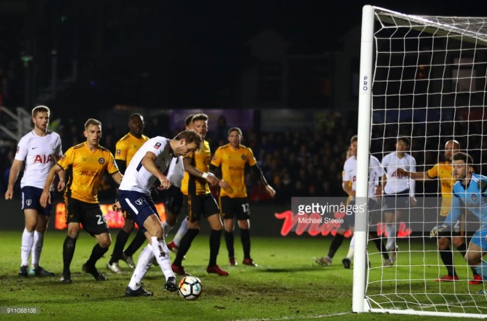 Harry Kane rescues draw for Spurs against Newport County Harry Kane rescues draw for Spurs against Newport County