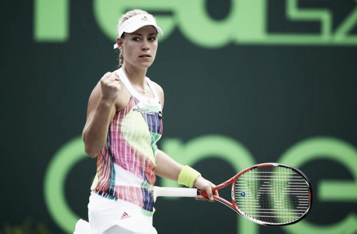 Miami Open: Anqelique Kerber recovers from a set down as illness derails Kiki Bertens