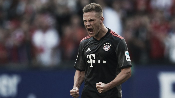 Kimmich marca no fim, garante vitória do Bayern e celebra: "Felizmente conseguimos o gol"