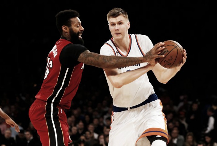 Miami Heat cruise by New York Knicks with 105-88 victory to drop them from playoff contention