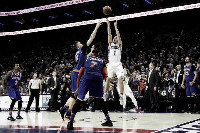 T.J. McConnell hits a winning last second shot to give Philadelphia Sixers a 98-87 victory over New York Knicks