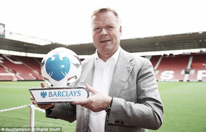 Koeman up for manager of the month award, van Dijk competing for the player's accolade