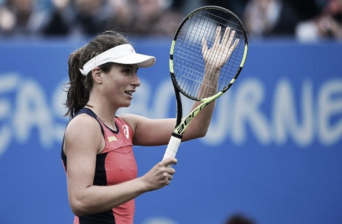 Johanna Konta slips, falls hard, still beats World No. 1 Angelique Kerber