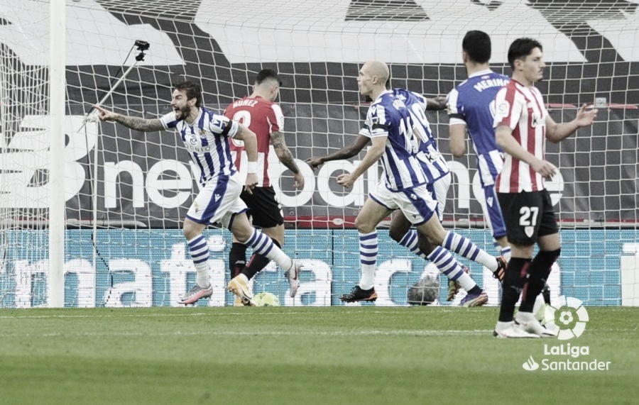 Real
Sociedad quebra jejum e encerra 2020 com vitória sobre rival Athletic Bilbao
