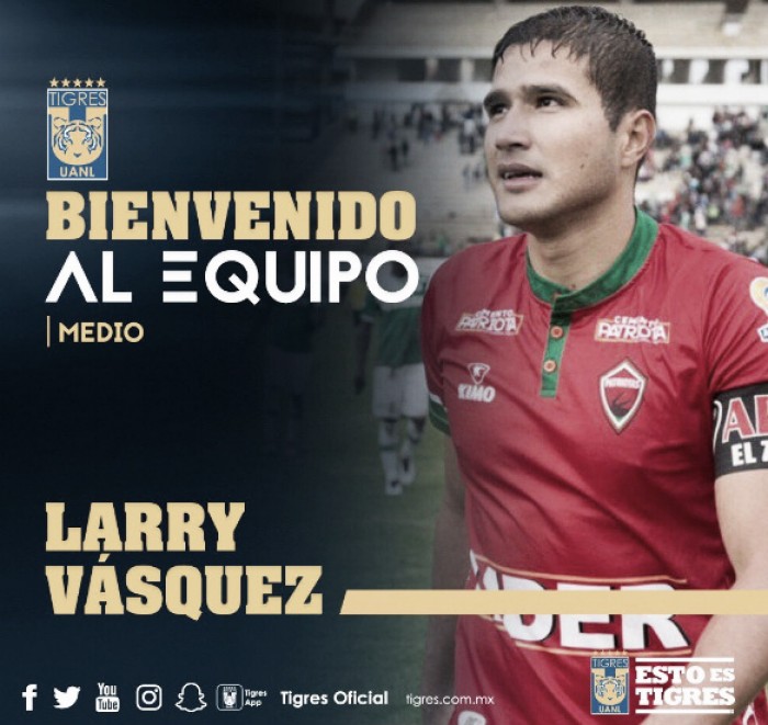Larry Vásquez ya es Tigre