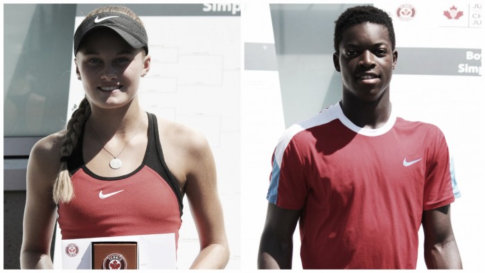 U18 Canadian Junior Nationals: 15-year-olds Layne Sleeth, Nicaise Muamba crowned singles champions