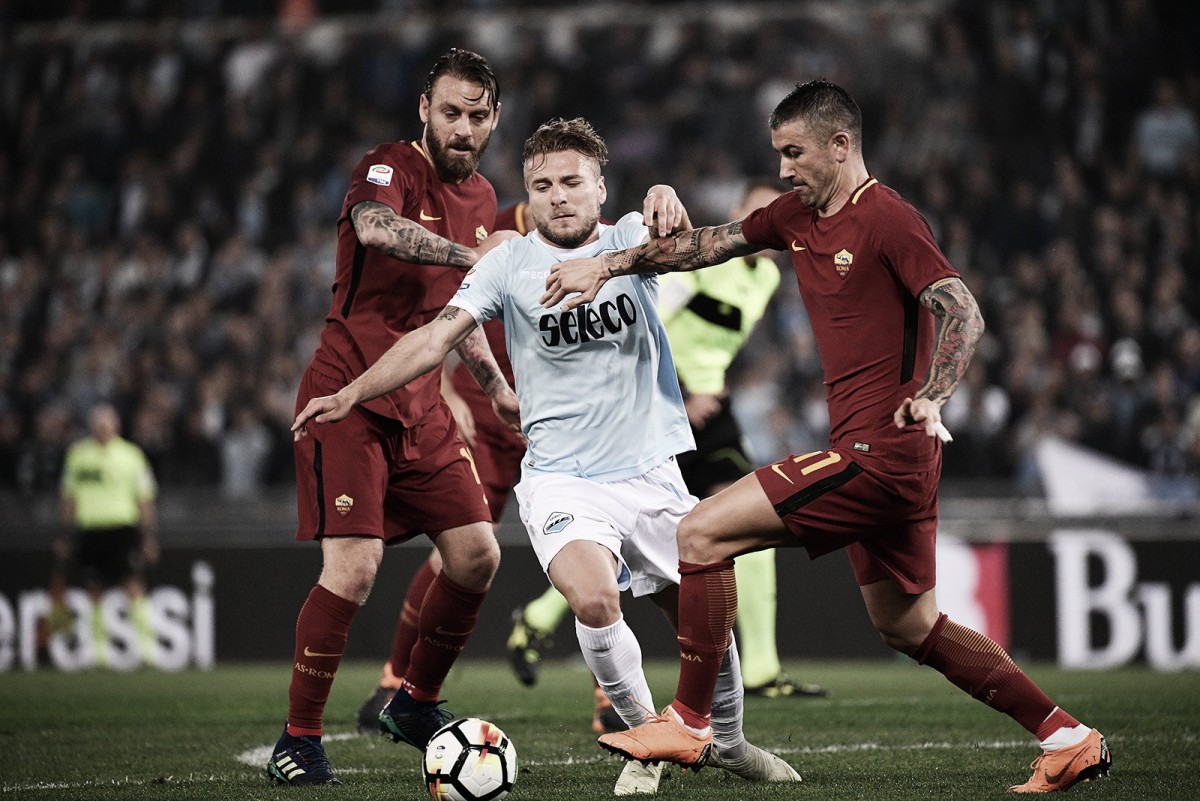 Eléctrico derby entre Lazio y Roma al que solo le faltó el gol