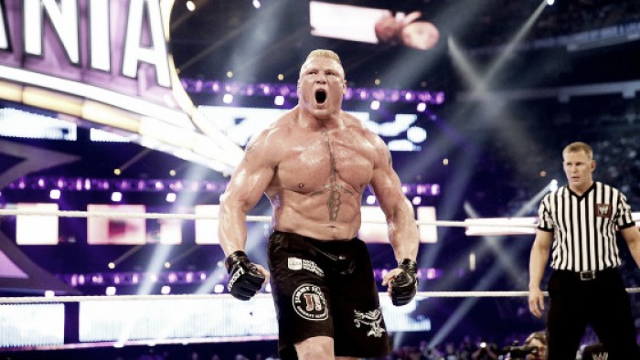 Who is rumored to face Brock Lesnar at WrestleMania 32?