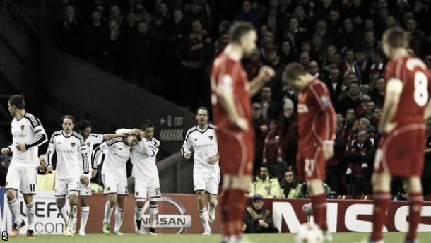 Liverpool 1-1 Basel: 10-man Reds bow out of Champions League despite late Gerrard costless-kick